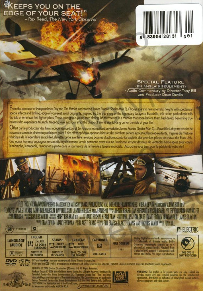 Flyboys (Full Screen Edition) (Mgm) (Bilingual)