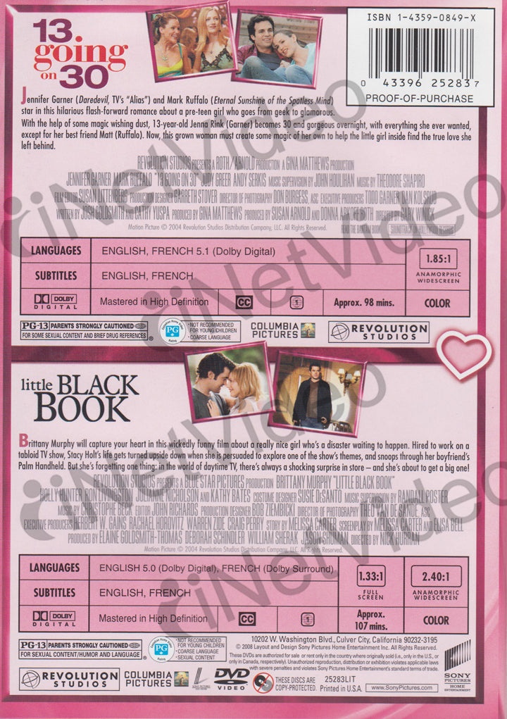 13 Going On 30/Little Black Book (Romantic Comedy Double Feature)