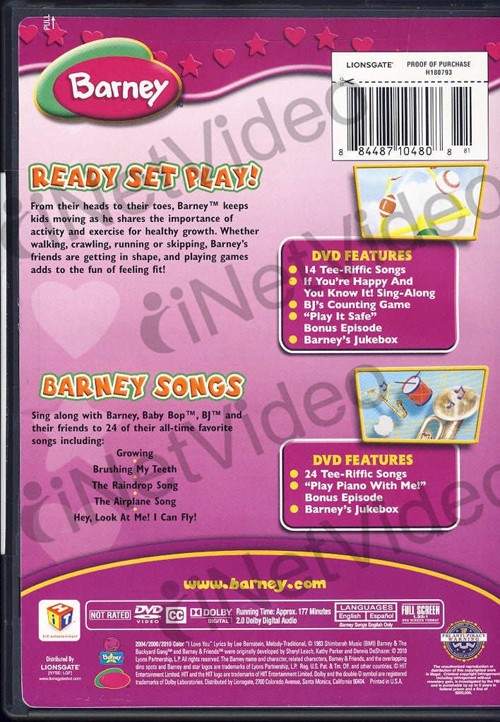 Barney (Ready Set Play!/Barney Songs) (Double Feature)