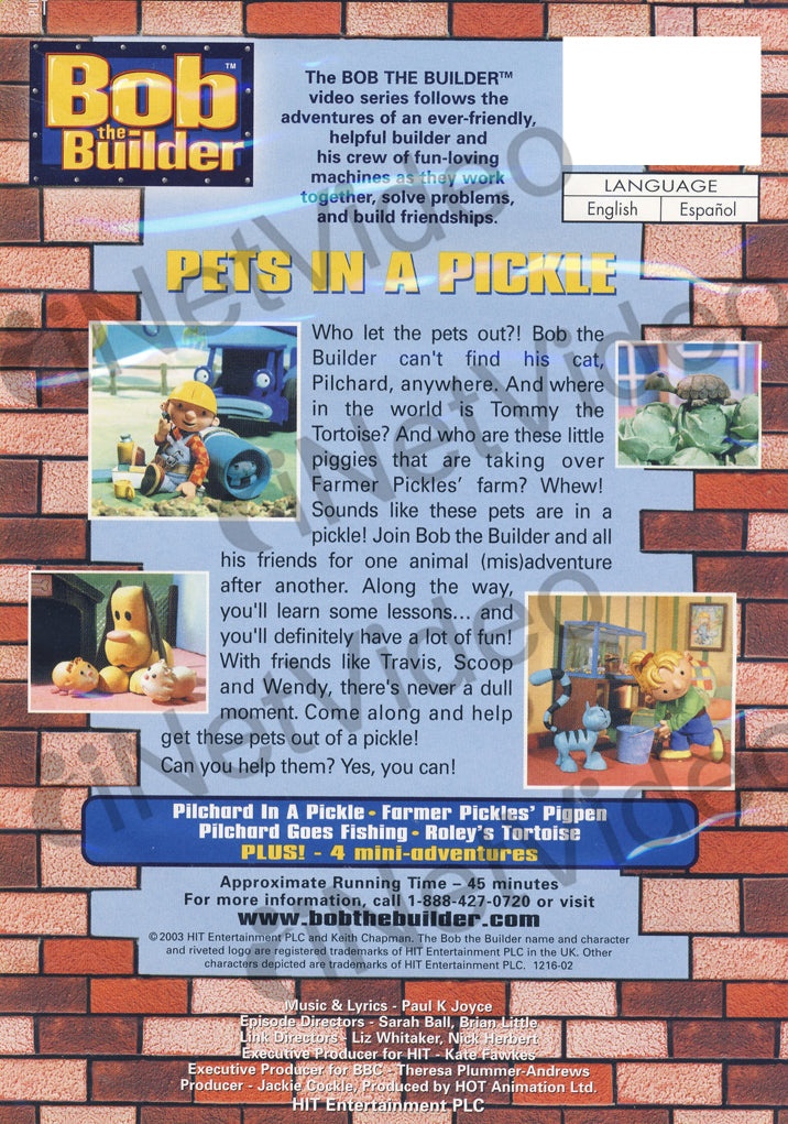 Bob The Builder - Pets In A Pickle