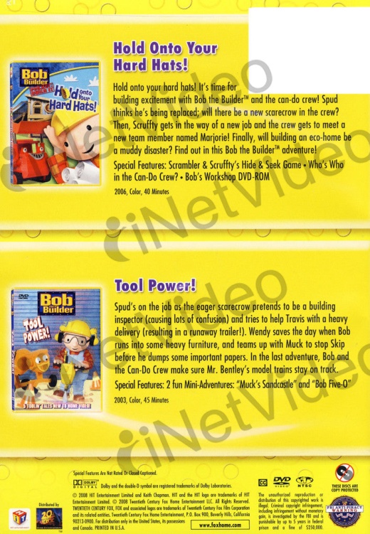Bob The Builder - Hold On To Your Hard Hats/Tool Power (Kids Double Play)