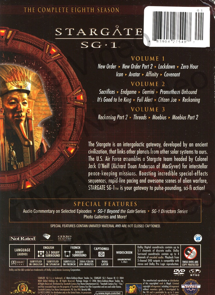 Stargate Sg-1 - The Complete Eighth Season (8) (Boxset)