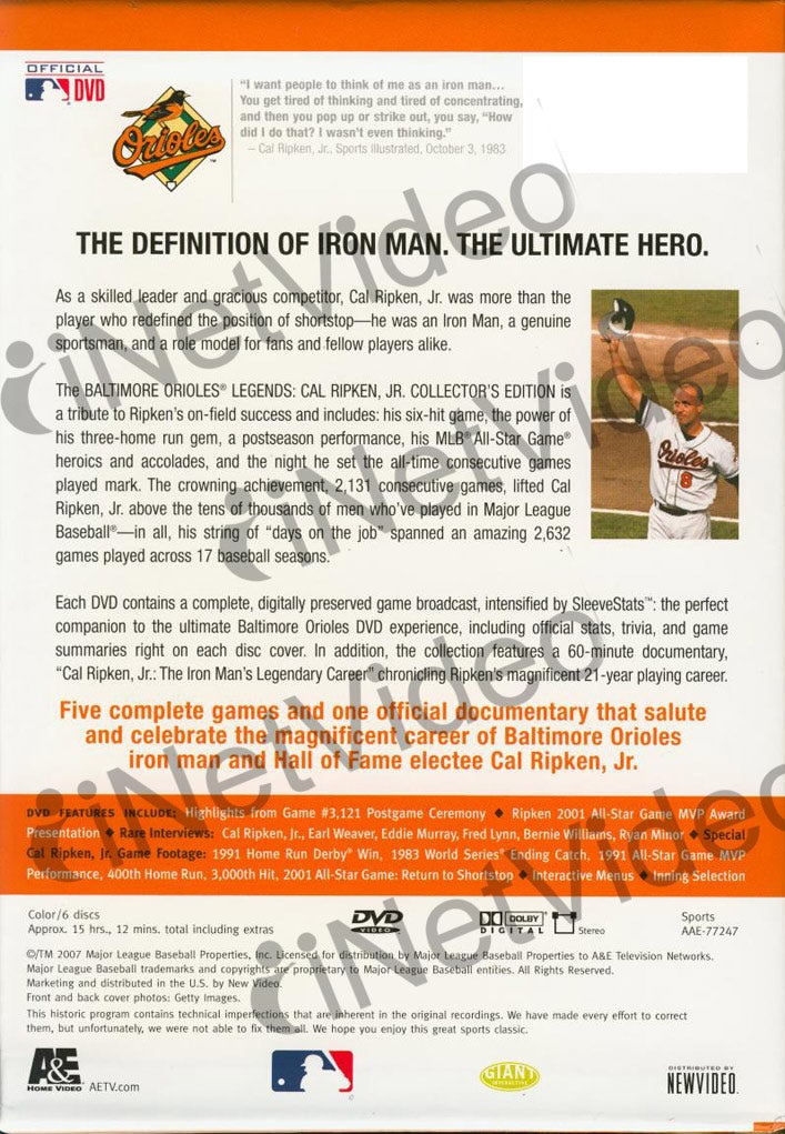 Baltimore Orioles Legends - Cal Ripken Jr. Collector's Edition (Boxset)