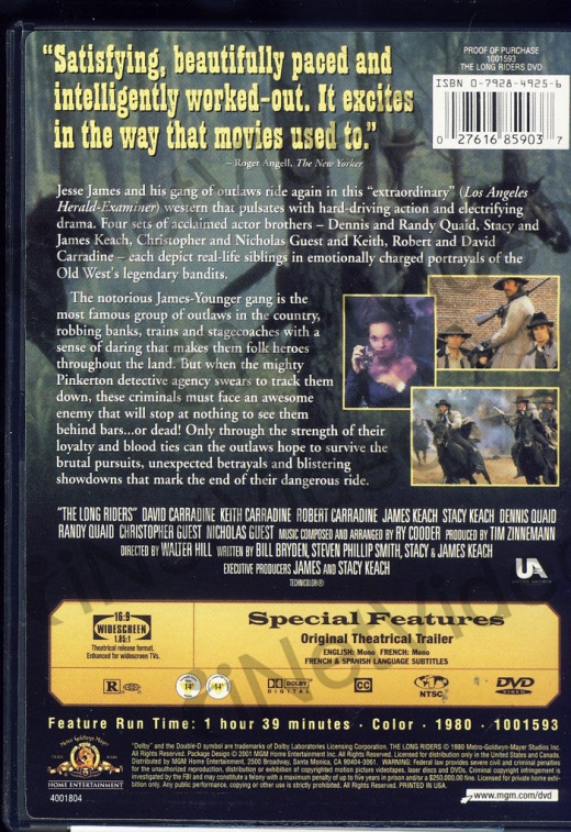 The Long Riders (Mgm) DVD