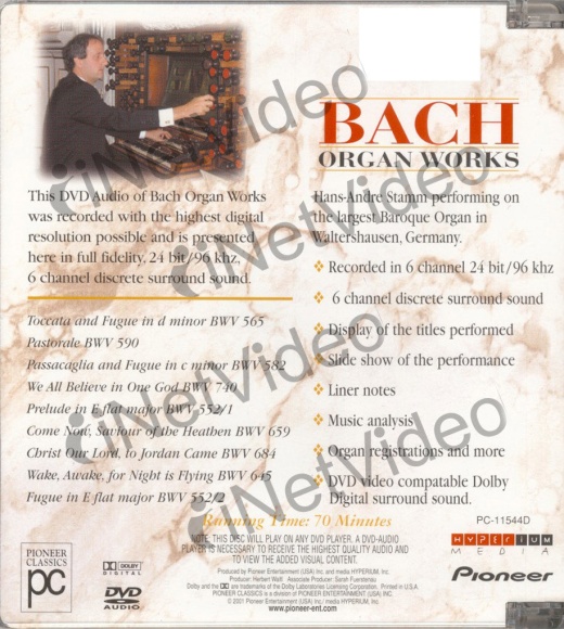Bach Organ Works - Hans-Andre Stamm - Used DVD