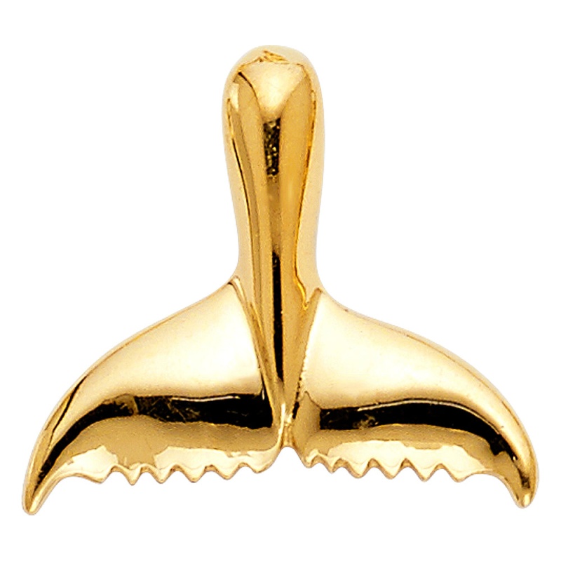 14K Gold Tail Of Dolphin Charm Pendant