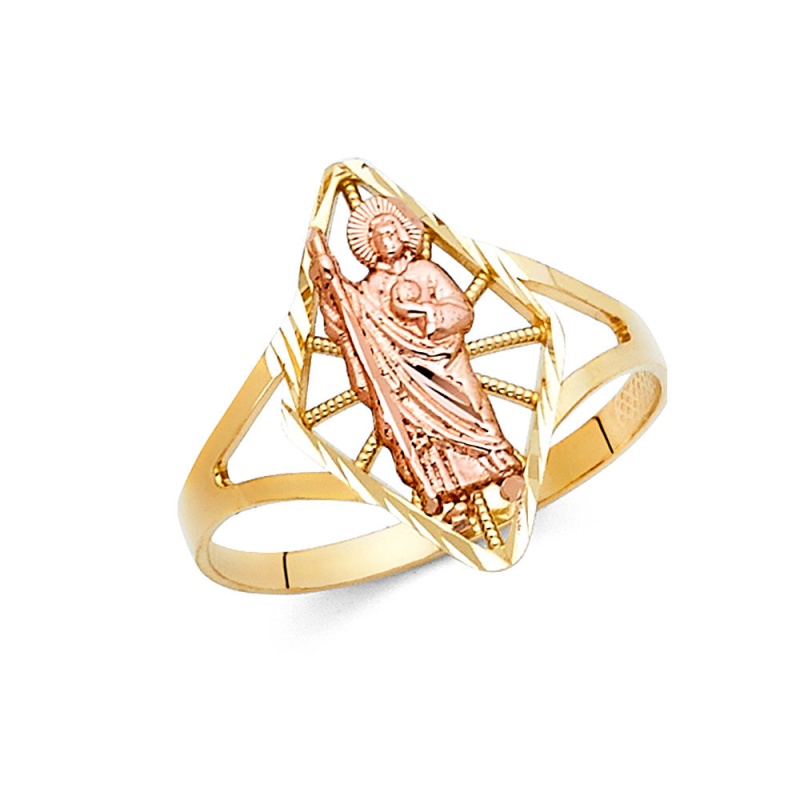 14K Solid Gold Shepard Religious Ring