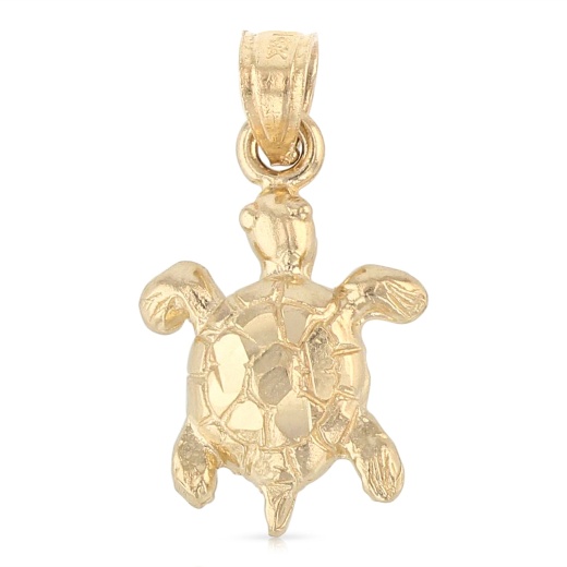 Ioka Jewelry's 14K Gold Turtle Charm Pendant - Buy Online Now!