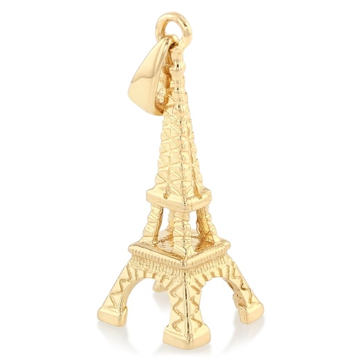14K Gold Paris Eiffel Tower Charm Pendant - Ioka