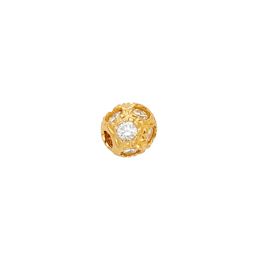 14K Yellow Cz Sphere Charm Pendant