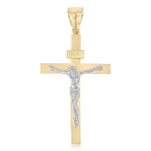 14K Gold Crucifix Cross Religious Pendant - Ioka Jewelry