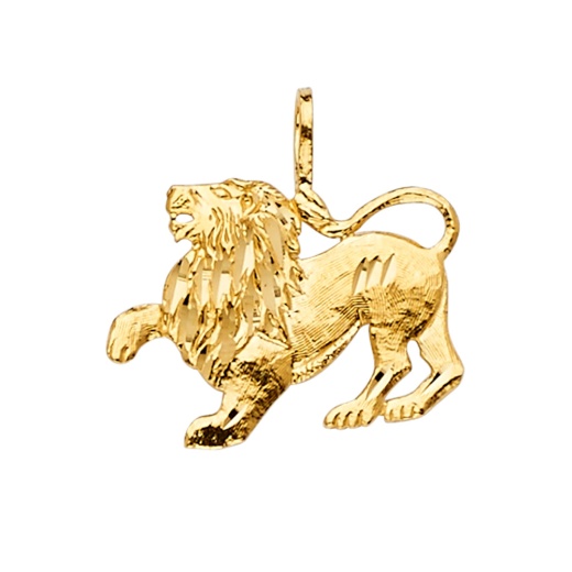 14K Gold Lion Charm Pendant - Ioka Jewelry