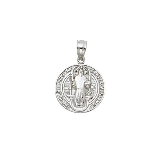 14K Gold Saint San Benito Religious Pendant