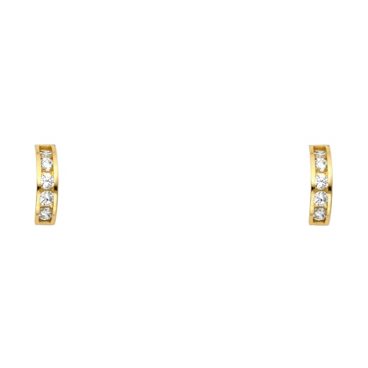 Ioka 14K Gold Cz Stud Earrings