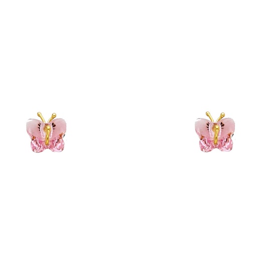 14K Gold Butterfly Stud Earrings - Ioka
