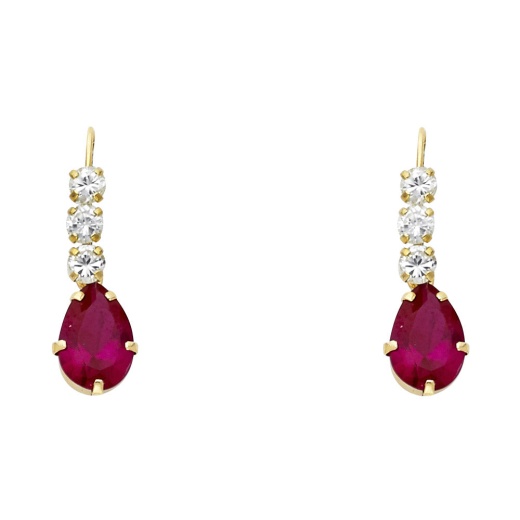 Ioka 14K Gold Tear Drop Hanging Earrings