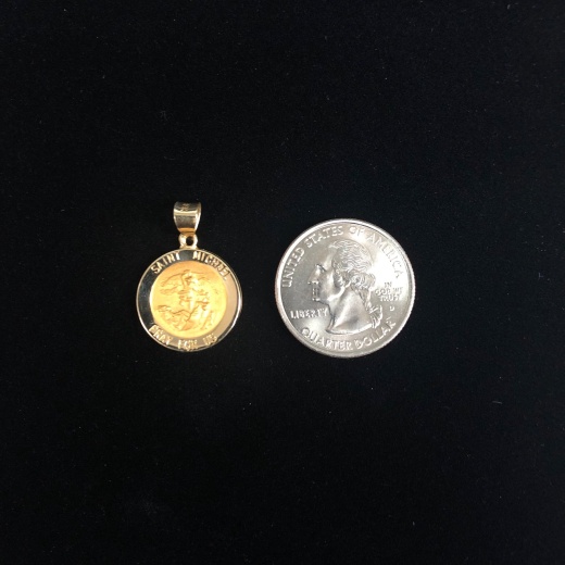 14K Gold St. Michael Charm Pendant - Ioka
