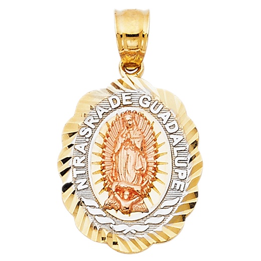 14K Gold Ioka Guadalupe Charm Pendant