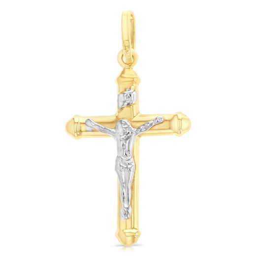 14K Gold Jesus Crucifix Cross Religious Pendant - Ioka