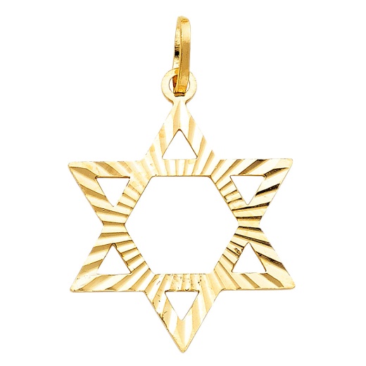 14K Gold Star Of David Charm Pendant - Ioka Jewelry