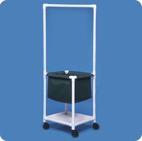 Laundry Hamper With Clothes Rod And Shelf