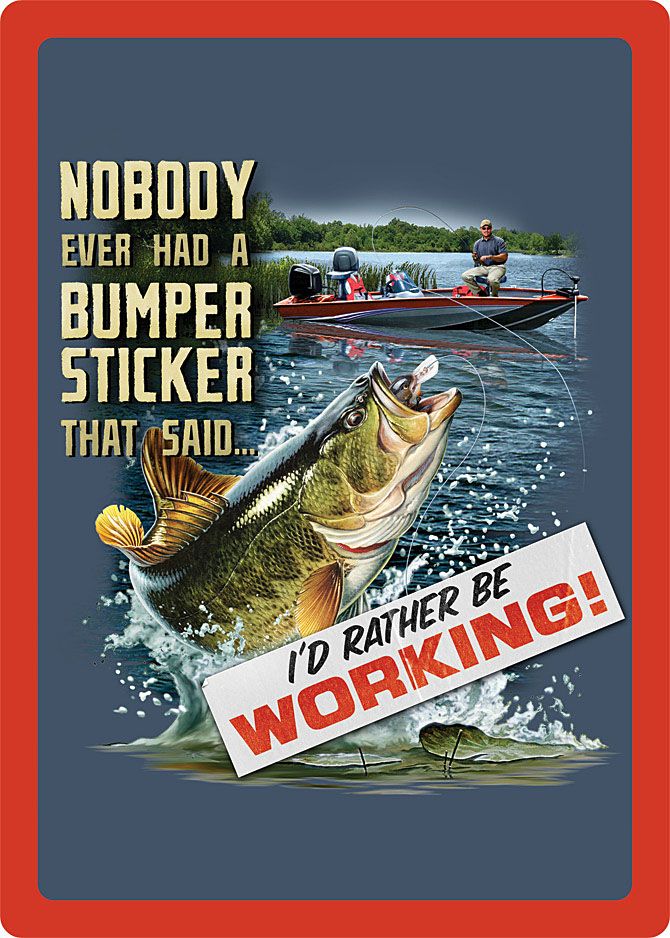 Fishin-Bumper Sticker Sign