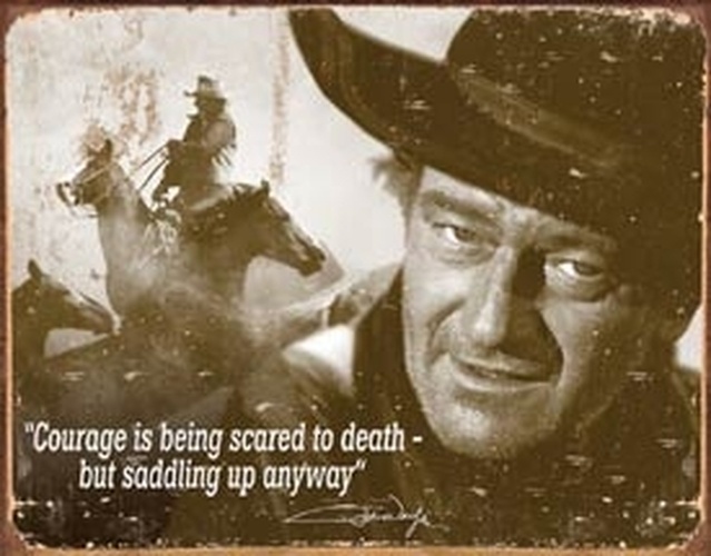 Tin Sign John Wayne - Courage