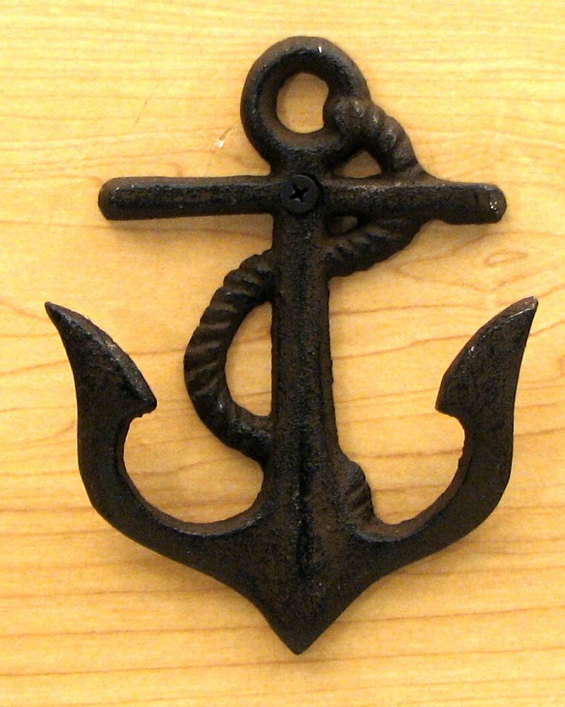 Cast Iron Anchor Hook Small Set Of 4
