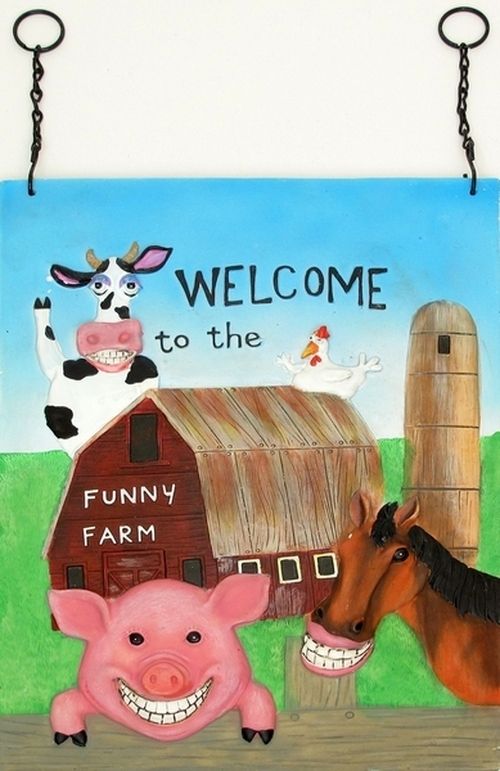 Funny Farm Wall Plaque