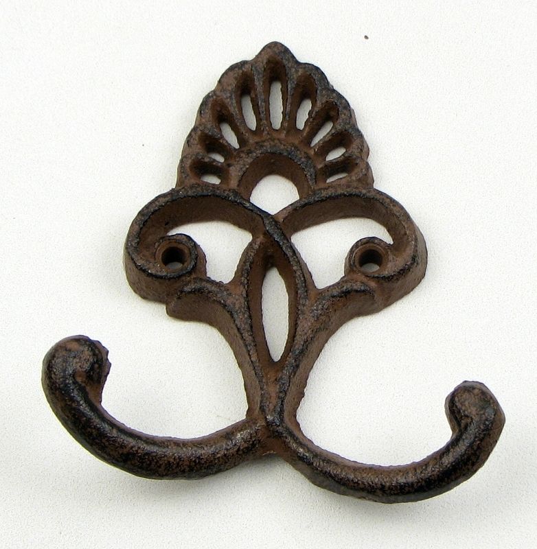 Cast Iron Crown Wall Double Hook