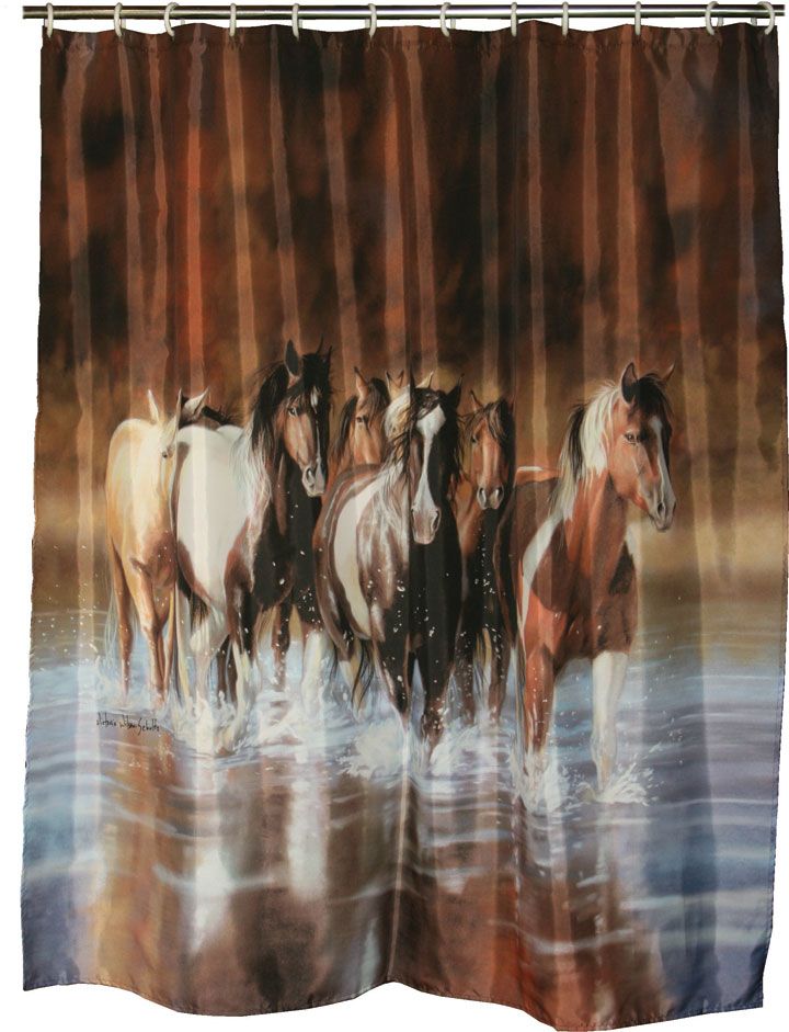 Running Horses "Rush Hour" Shower Curtain
