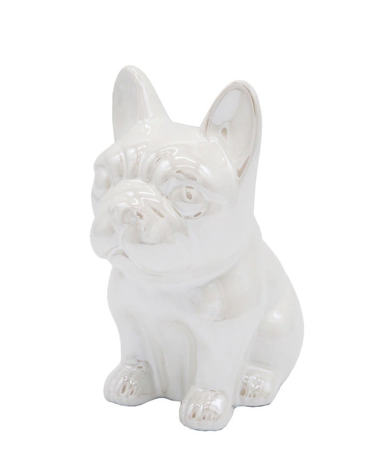 Sitting French Bulldog Ceramic Statue