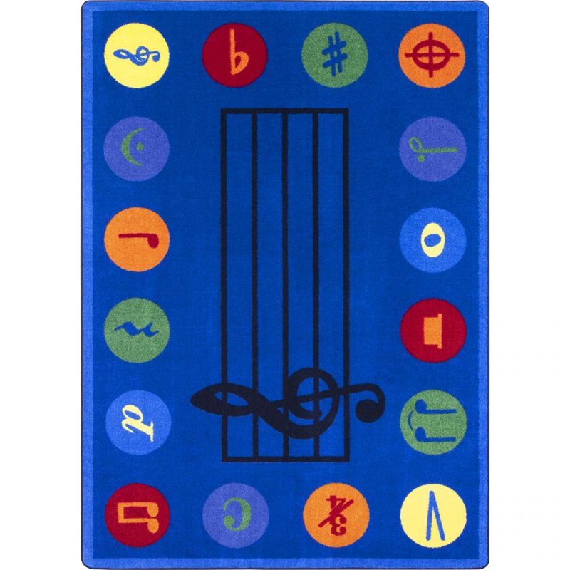 Take Note 5'4" x 7'8" Multi Area Rug
