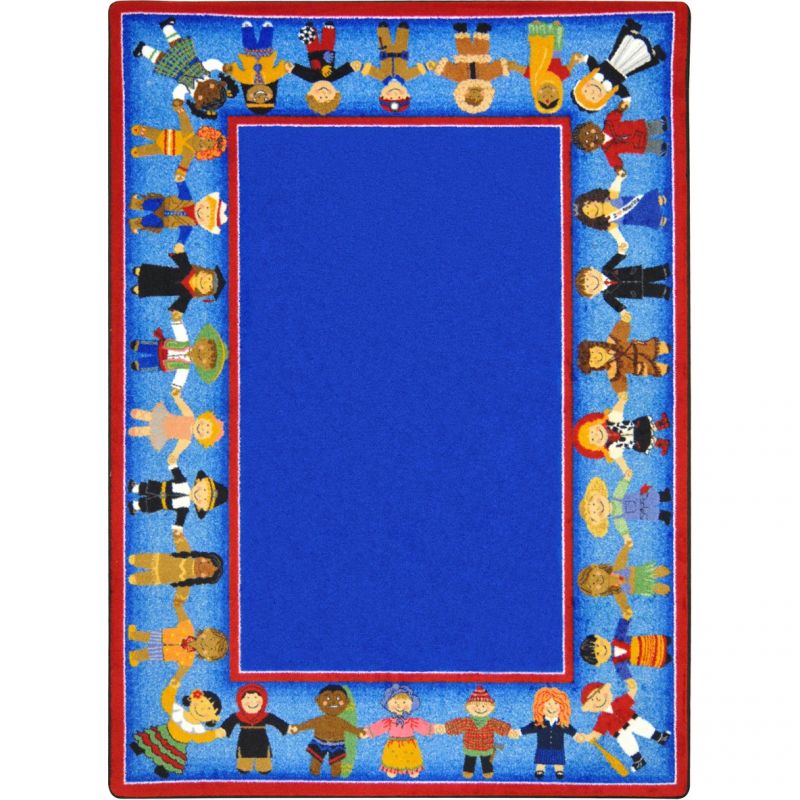 Children Of Many Cultures 5'4" X 7'8" Area Rug In Color Multi