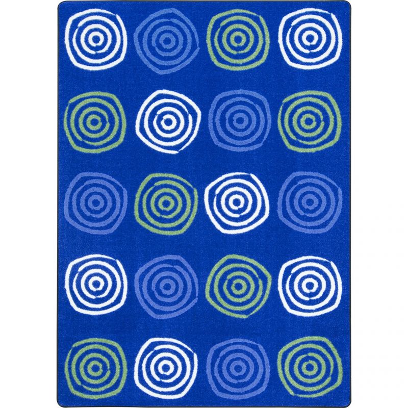Simply Swirls 5'4" X 7'8" Area Rug In Color Seaglass