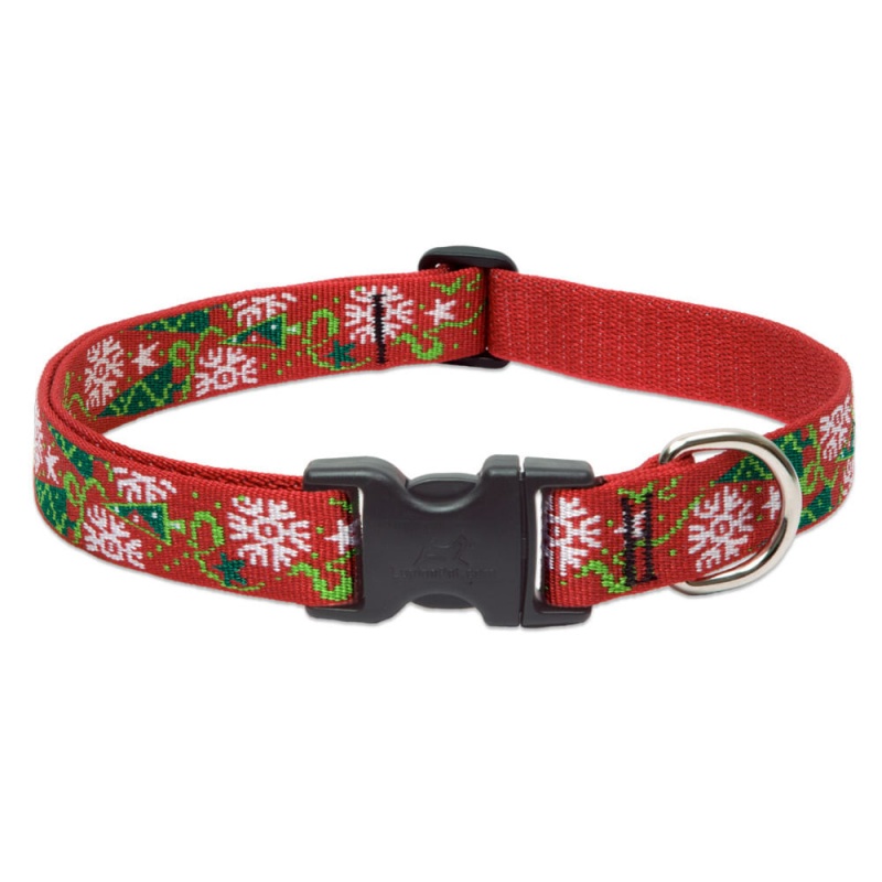 Lupine 1" W Christmas Cheer Dog Collars & Leads