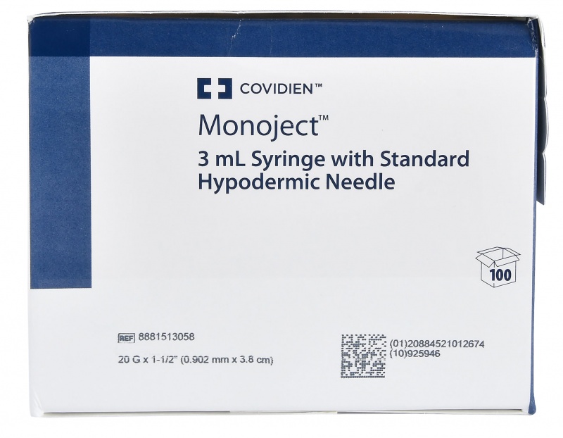 Ideal Luer Lock Syringe/Needle Combo, Boxes