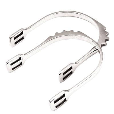 Ladies 3-Tooth Spurs - Korsteel Humane Steel Spurs for Women Riders