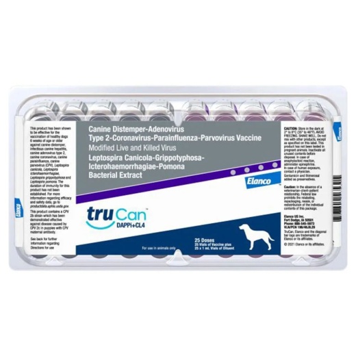 Trucan Dappi+Cl4 (Formerly Duramune Max 5-Cvk/4L) 25 Ds Dog Vaccine