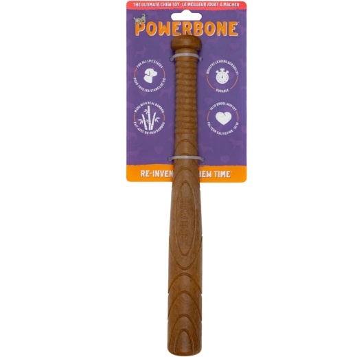 Powerbone Baseball Bat Dog Chew Toy for Power Chewers - 12" Meaty