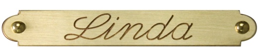Bridle/Saddle Name Plate, Brass - Perri's Leather