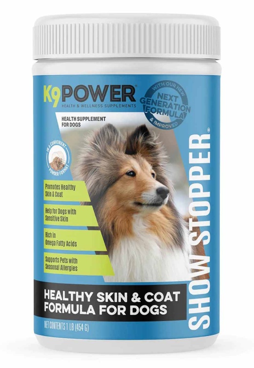 K9 Power Show Stopper Skin & Coat Supplement For Dogs - 1 Lb