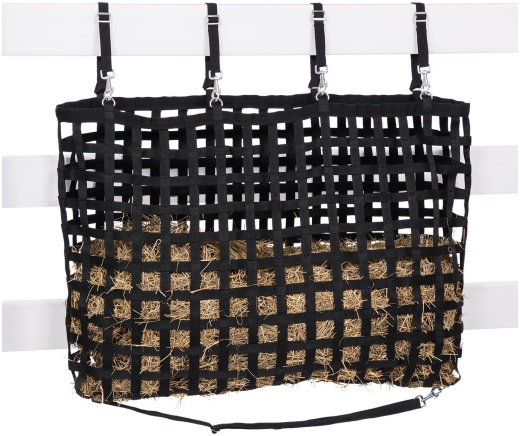 Web Slow-Feed Fence-Line Hay Feeder For Horses