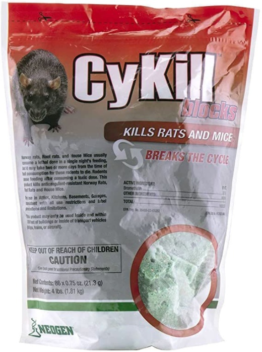 4 Lb Cykill Blocks - Effective Rodent Control for Norway Rats, Roof Rats, and House Mice