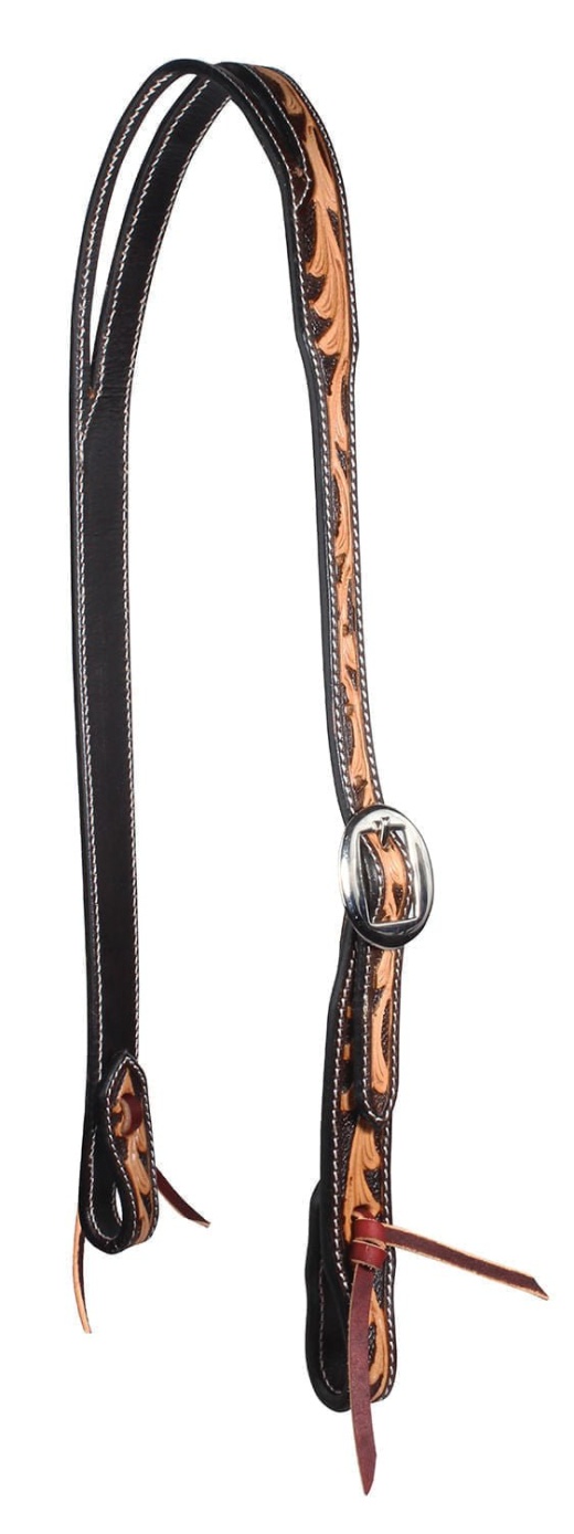 Professional's Choice Floral Split Ear Headstall - Equestrian Riding Gear