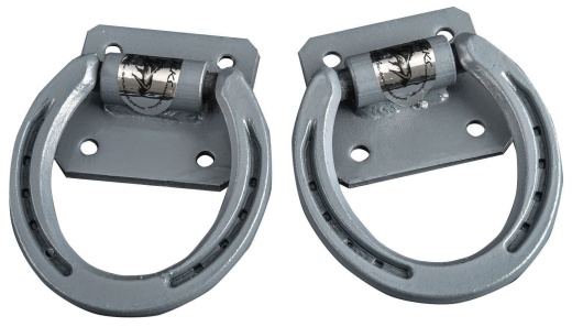 Steel Gray Horseshoe Cross Ties, Pair