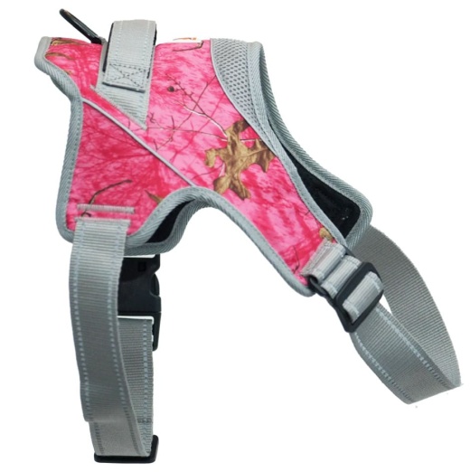 Doggy Tales Patented Realtree Hart Harness, Paradise Pink - 60"