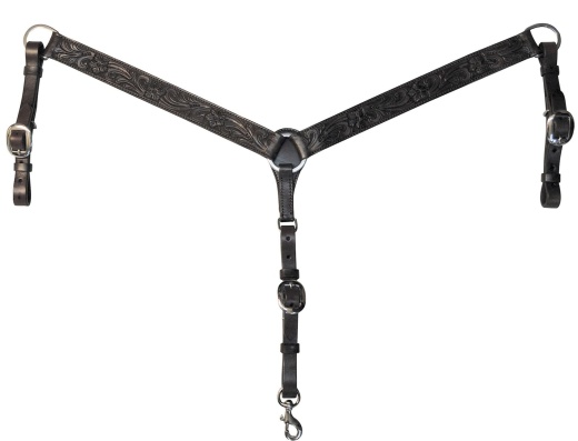 Circle Y Floral Tooled Breast Collar