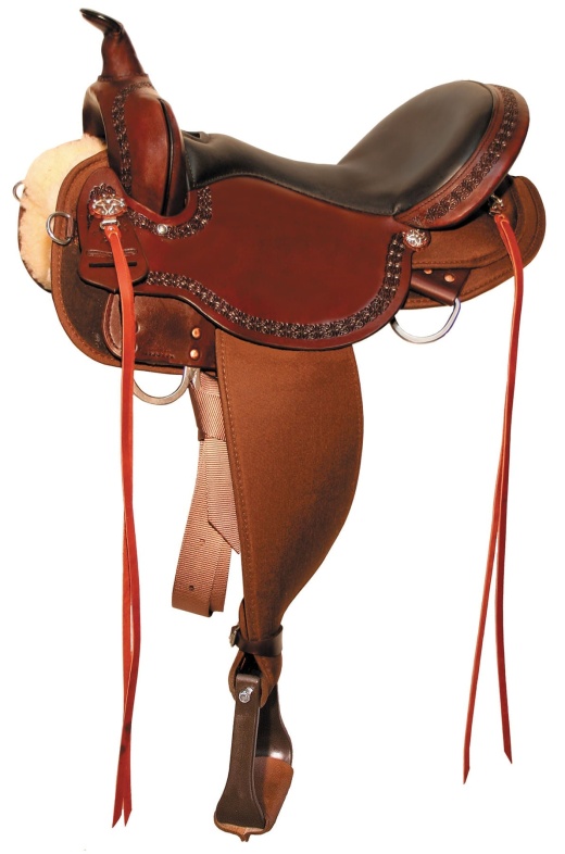 High Horse Daisetta Cordura Trail Saddle, Wide, Tobacco