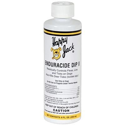 Happy Jack Enduracide Dip II, 8 Oz - Effective Flea, Lice, and Tick Control for Dogs